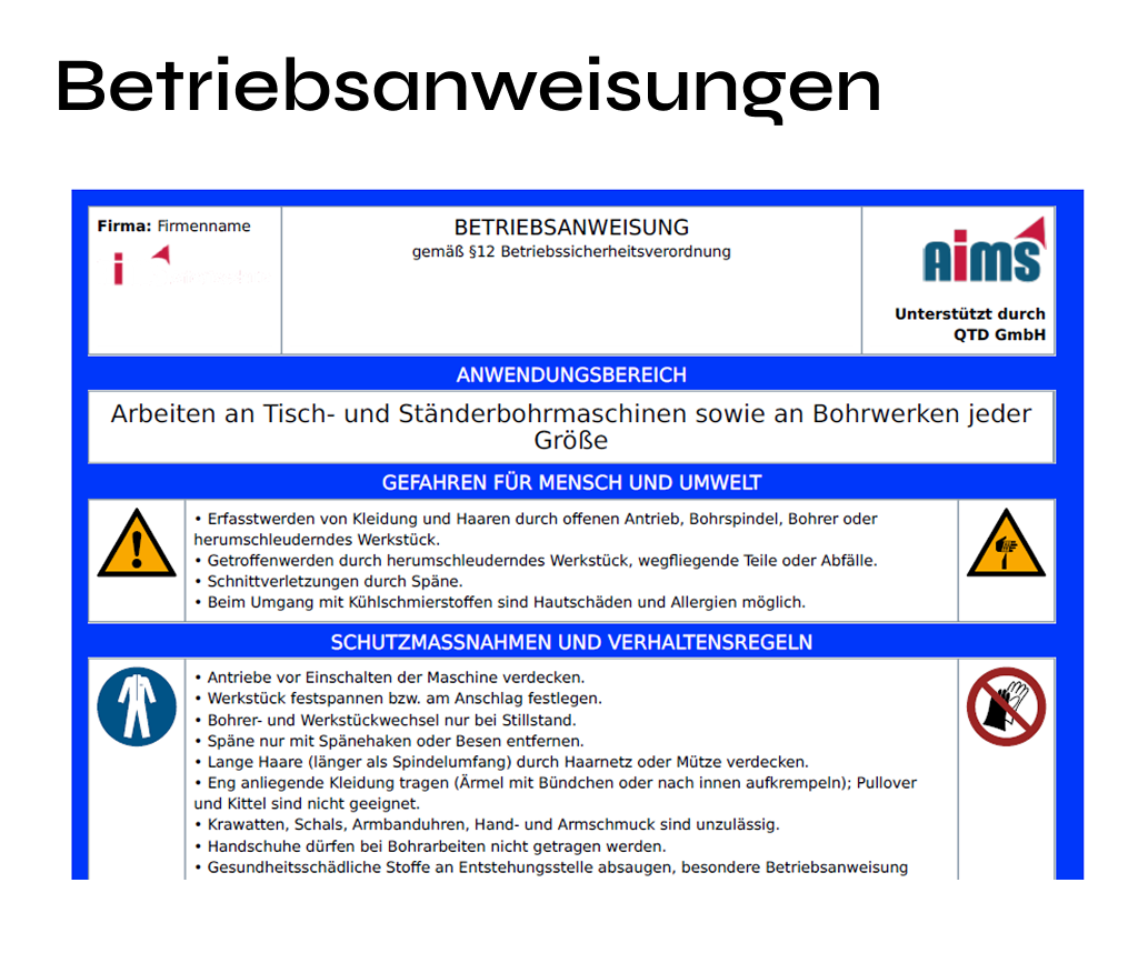 Betriebsanweisungen